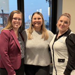 Chantel, Abigail, & Alexandra at the Blue Ox CU Spark Tank Competition